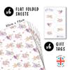 Mouse Gift Wrapping Paper, 6 Sheets for Her, Ballerina Mouse, Rainbow, Heart, White, with Stickers, Recyclable, by Central 23 view 2