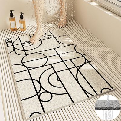 Surwin Non-Slip PVC Loofah Shower Mat, Quick-Drying, Washable, 80 x 120 cm