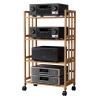 Audio/Video Cabinet with Adjustable Shelves and Casters view 1
