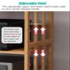 Audio/Video Cabinet with Adjustable Shelves and Casters view 3
