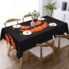 KINGWW Evil Pumpkin Face Grease-Resistant Tablecloth for Rectangular Tables view 2