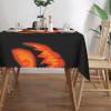 KINGWW Evil Pumpkin Face Grease-Resistant Tablecloth for Rectangular Tables view 3