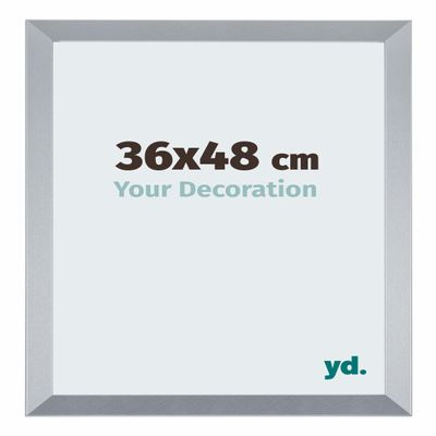 yd. Picture Frame 36 x 48 cm, Silver Gloss – MDF Frame Catania