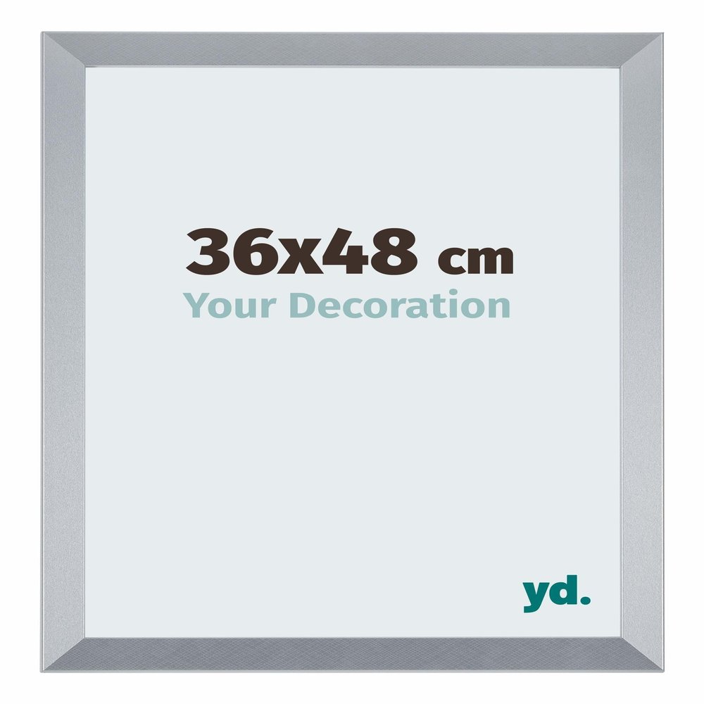 yd. Picture Frame 36 x 48 cm, Silver Gloss – MDF Frame Catania