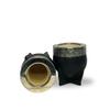 LATAM CONCEPT Black Yerba Mate Tea Cup with Leather and Pampa Design view 1