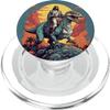 Jesus Riding a Space T-Rex Dinosaur Meme PopGrip for MagSafe view 1