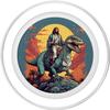 Jesus Riding a Space T-Rex Dinosaur Meme PopGrip for MagSafe view 2