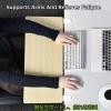 Ergonomic Desk Extension, 90°-Folding Wooden Tray with No-Drill Clamp, Keyboard Tray and Armrest, 55/65/75 x 25 cm view 2