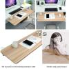 Ergonomic Desk Extension, 90°-Folding Wooden Tray with No-Drill Clamp, Keyboard Tray and Armrest, 55/65/75 x 25 cm view 4