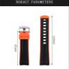XMKT 20mm Curved-End Watch Band for Omega Seamaster 300, Dual-Color Soft Silicone Rubber Strap (Black/Red) view 3