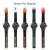 XMKT 20mm Curved-End Watch Band for Omega Seamaster 300, Dual-Color Soft Silicone Rubber Strap (Black/Red) view 4