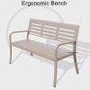 Yqyc Waterproof Outdoor Garden Bench with Backrest and Armrests, Blue view 4