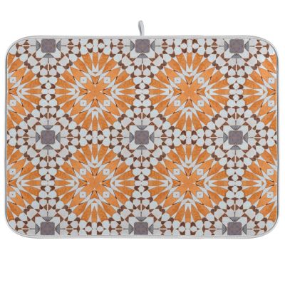 Moroccan Pattern Dish Drying Mat, 40.6 x 45.7 cm