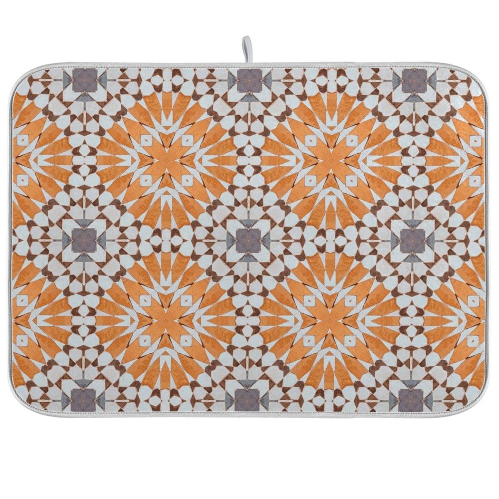 Moroccan Pattern Dish Drying Mat, 40.6 x 45.7 cm