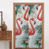 LRHCNZDCP Flamingo Floral Blackout Curtain, 2 Panels, for Doors and Windows view 1