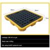 Generic Spill-Containment Platform for 1/2 Barrels, Modular Industrial Spill Pallet with Drain, Stackable Safety Tray, Removable Grate, Yellow, 2-Pack, 61 x 61 cm view 2