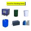 Generic Spill-Containment Platform for 1/2 Barrels, Modular Industrial Spill Pallet with Drain, Stackable Safety Tray, Removable Grate, Yellow, 2-Pack, 61 x 61 cm view 4