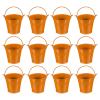 PATIKIL 12-Pack 2.7 x 1.9 x 2.3 in Mini Orange Metal Buckets with Handles view 1