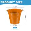 PATIKIL 12-Pack 2.7 x 1.9 x 2.3 in Mini Orange Metal Buckets with Handles view 2