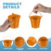 PATIKIL 12-Pack 2.7 x 1.9 x 2.3 in Mini Orange Metal Buckets with Handles view 3