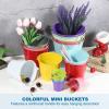 PATIKIL 12-Pack 2.7 x 1.9 x 2.3 in Mini Orange Metal Buckets with Handles view 4