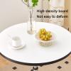 FSADYANG Round Wooden Lift-Top Coffee Table with Swivel Wheels, Adjustable, for Living Room, Office, Kitchen (Wood) view 3