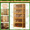 Ddasam Wooden Display Cabinet, 172 × 70 × 33 cm, 5 Compartments view 2