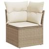 12-Piece Beige Poly Rattan Garden Sofa Set with Cushions view 4