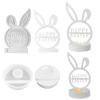 Easter Bunny Candle Holder Silicone Mold with Base, Style A view 1