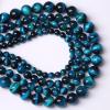 12 mm Blue Tiger's Eye Beads, Natural Stone, 32-Piece Strand view 3