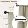 HolidayIdeas Waterproof Patio Curtains with Rod Pocket, 4 Panels, UV Blocking and Privacy, Weather-Resistant, for Gazebos, Porches, Balconies, Apartments and Sliding Glass Doors, Taupe, 137 x 244 cm view 2