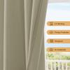 HolidayIdeas Waterproof Patio Curtains with Rod Pocket, 4 Panels, UV Blocking and Privacy, Weather-Resistant, for Gazebos, Porches, Balconies, Apartments and Sliding Glass Doors, Taupe, 137 x 244 cm view 3