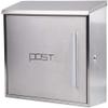 ASerZenith European Outdoor Wall-Mounted Mailbox, Weather-Resistant Stainless Steel Box, 36.5 × 9.6 × 37 cm view 1