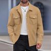 Foweknow Men's Solid Slim-Fit Cardigan Jacket, Long-Sleeve Notched-Collar Coat view 3