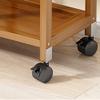 Wooden Garment Rack with 3-Tier Shelves and 4 Casters view 3