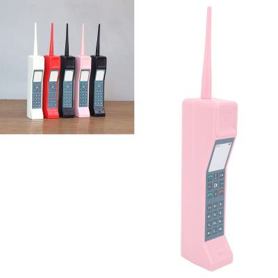 Retro Brick Cell Phone Ornament, 1980s and 1990s Vintage Brick Phone Model, Prop for Office or Study, 4 x 6 x 31 cm, Pink