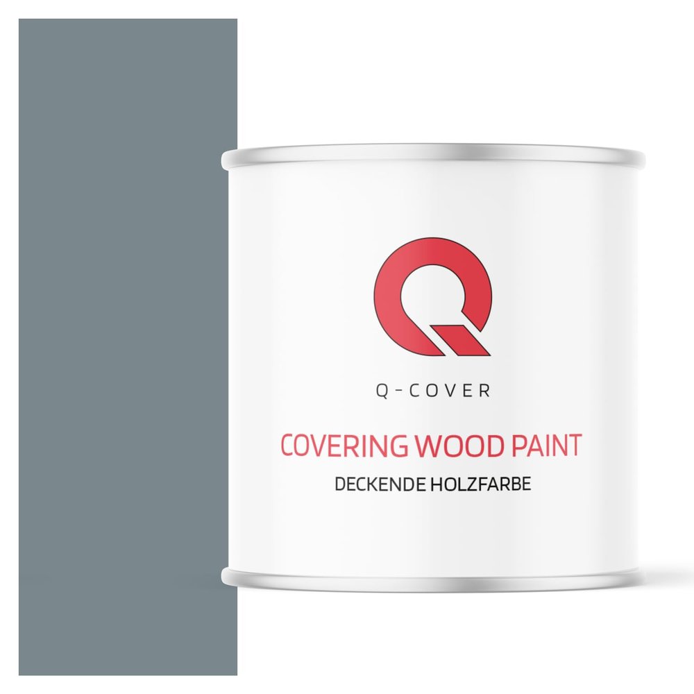Q-COVER Opaque Wood Paint 2.5 L, Semi-Matte, Pigeon Grey RAL 7000