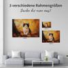 druck.de Stretched Canvas Wall Art 60 x 40 cm – Cat in Autumn – 2 cm Wooden Frame view 2