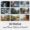 druck.de Stretched Canvas Wall Art 60 x 40 cm – Cat in Autumn – 2 cm Wooden Frame view 4