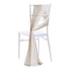 HEUchuan Chiffon Chair Sashes, 10/50 Pieces, 17 x 250 cm, Beige and White view 1