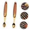 OFFSCH 2-Piece Melon Baller Set, Stainless Steel Fruit Spoons with Wooden Handles view 4