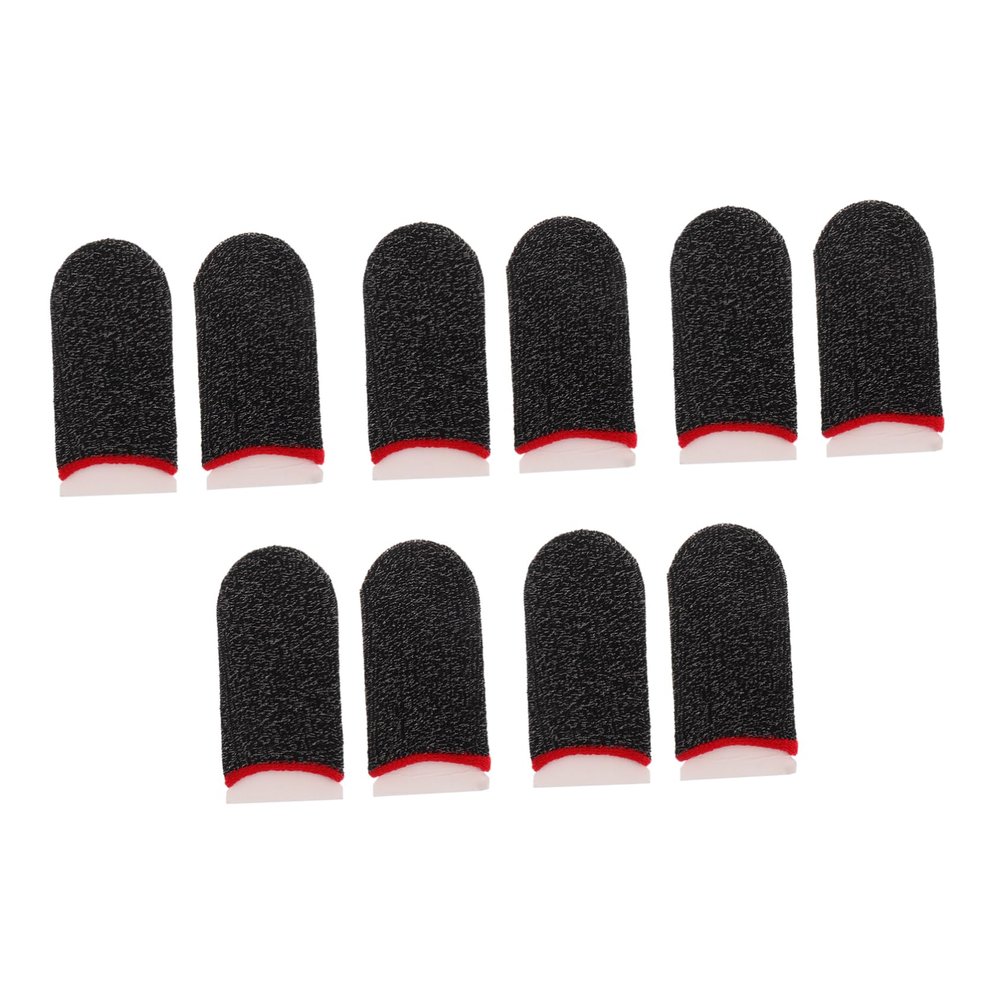 jojofuny 5 Pairs Breathable Silver Fiber Finger Sleeves for Mobile Gaming