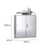 ZKALQECNF Large-Capacity 304 Stainless Steel Filing Cabinet with Lock view 2