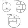 WLCNYL Round Bathroom Mirrored Cabinet view 3