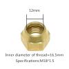 1pc Quick-Turn Ferrule Nut and Copper Flare Pipe Fitting Adapter view 2