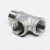 1-Pc Male/Female/Female Threaded 3-Way Tee Pipe Fitting, SS304 Stainless Steel, 1/2" 3/4" 1" view 2