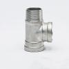 1-Pc Male/Female/Female Threaded 3-Way Tee Pipe Fitting, SS304 Stainless Steel, 1/2" 3/4" 1" view 3