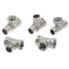 1-Piece Stainless Steel DN15 1/2" Female/Male Thread Tee Fitting Adapter Coupler (FFF) view 2