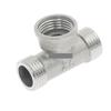 1-Piece Stainless Steel DN15 1/2" Female/Male Thread Tee Fitting Adapter Coupler (FFF) view 4