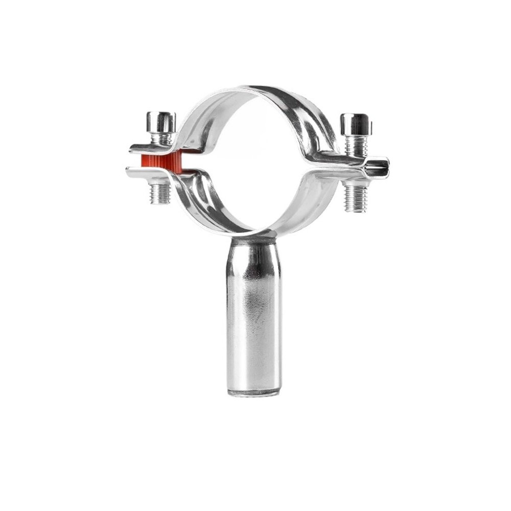 304 Stainless Steel Internally Threaded Pipe Bracket Nut, Gas Pipeline Fixing Clamp, M8 Female Thread (57 mm Inner Diameter)